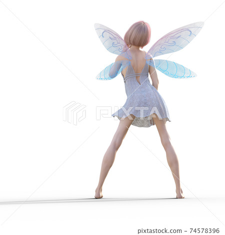Beautiful leg fairy perming 3DCG illustration material Beautiful leg fairy perming 3DCG illustration material 74578396