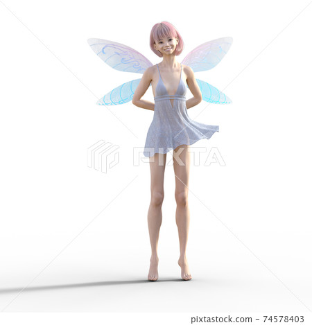 Beautiful leg fairy perming 3DCG illustration material Beautiful leg fairy perming 3DCG illustration material 74578403