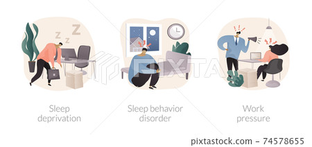 Stress management abstract concept vector illustrations. Stress management abstract concept vector illustrations. 74578655
