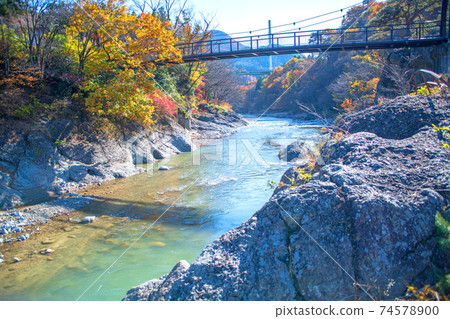 From Yosanoakikoka Monument Park, Sasabue Bridge, Tone River, Autumn Scenery, Minakami Town From Yosanoakikoka Monument Park, Sasabue Bridge, Tone River, Autumn Scenery, Minakami Town 74578900