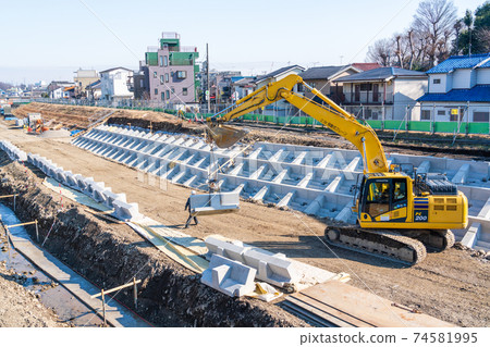 Revetment of the river 74581995