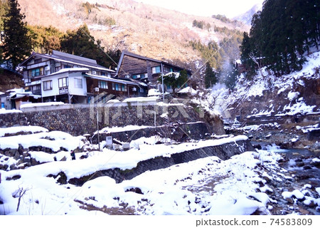 Snow scene of Jigokudani Onsenkyo Snow scene of Jigokudani Onsenkyo 74583809