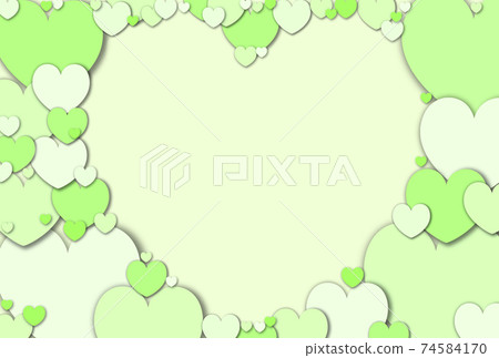 White Day Material Heart-shaped frame made by collage of pastel yellow-green hearts Horizontal other colors available White Day Material Heart-shaped frame made by collage of pastel yellow-green hearts Horizontal other colors available 74584170