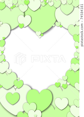 White Day Material Pastel Yellow-green Heart-shaped frame made by collage of hearts White in the frame Vertical Other colors available White Day Material Pastel Yellow-green Heart-shaped frame made by collage of hearts White in the frame Vertical Other colors available 74584181