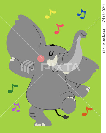 Elephant Animal Dance Illustration - Stock Illustration [74584526] - PIXTA