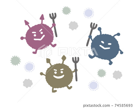 細菌的手繪插圖 74585693