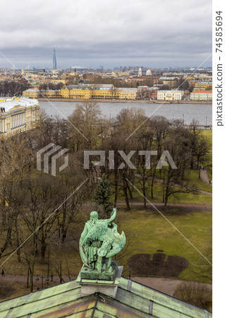View of St. Petersburg from the observation deck of St. Isaac's Cathedral 74585694
