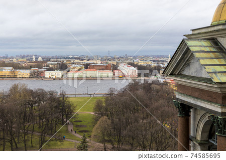 View of St. Petersburg from the observation deck of St. Isaac's Cathedral 74585695