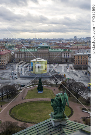 View of St. Petersburg from the observation deck of St. Isaac's Cathedral 74585696