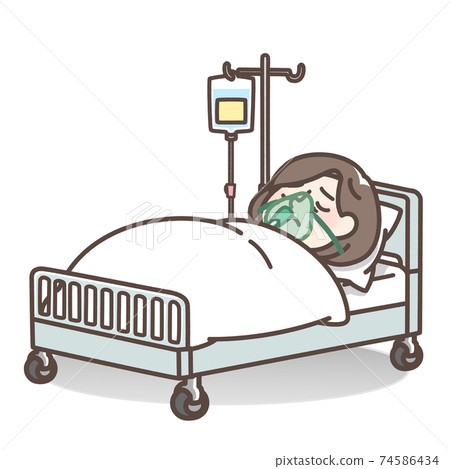 戴著氧氣面罩的女人 74586434