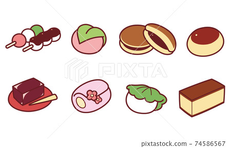 日本甜點插圖集，餃子，年糕，steam頭等 74586567