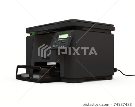 Laser mfp on the white background. 3d illustration. Laser mfp on the white background. 3d illustration. 74587488