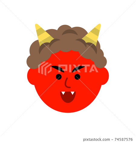 紅惡魔臉圖圖像 74587576