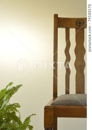 Room with oak chair. British antique furniture (bright walls, soft focus) Room with oak chair. British antique furniture (bright walls, soft focus) 74588578
