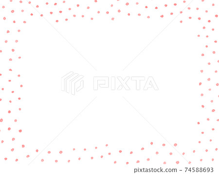 模擬水彩圓點框架紅色 74588693