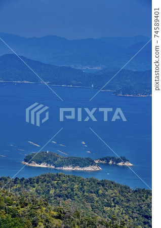 瀨戶內海從Shishiro天文台（Aki no Miyajima /廣島縣廿日市宮島町）觀看 74589401