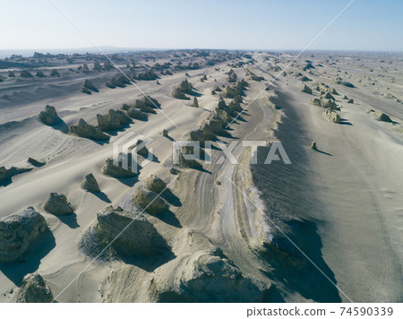 Yardang landform landscape in west of china 74590339