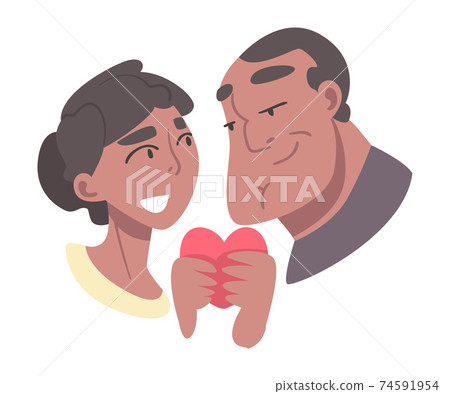 Young Couple in Love Vector Illustration Stock Vector