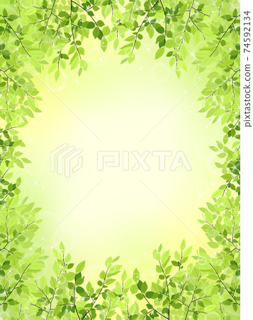 Fresh green frame / background material (vertical) Fresh green frame / background material (vertical) 74592134