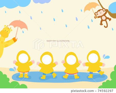 Children and animals illustration 09 74592297