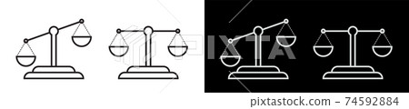scales icons set. Choice, making an informed decision. Fairness of law. Zodiac sign. Vector on white background scales icons set. Choice, making an informed decision. Fairness of law. Zodiac sign. Vector on white background 74592884