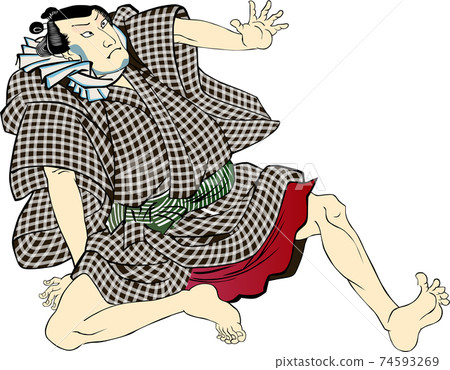 Ukiyo-e, a surprised man, part 2 Ukiyo-e, a surprised man, part 2 74593269