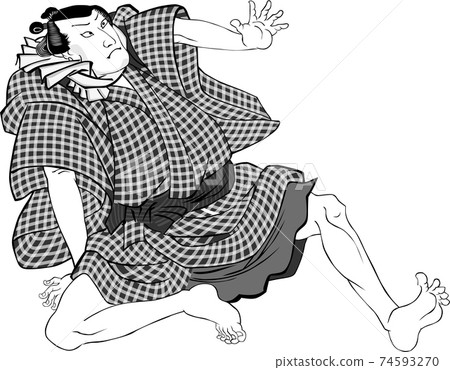 Ukiyo-e, a surprised man, part 1 Ukiyo-e, a surprised man, part 1 74593270