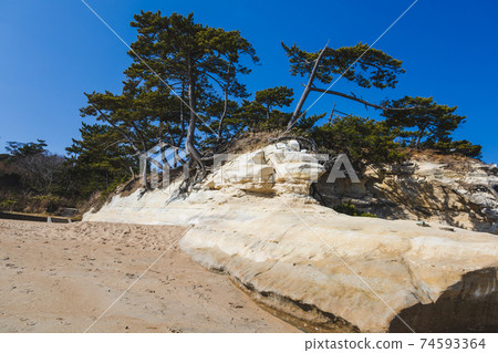 Hitachi City, Ibaraki Prefecture, beach on the Unoshima coast 74593364