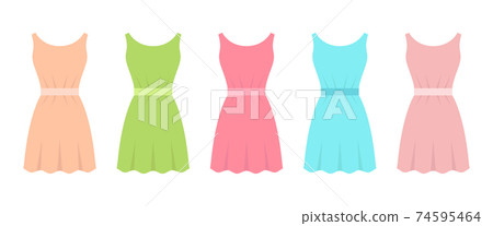 Dress in flat design vector design illustration isolated on white background 74595464