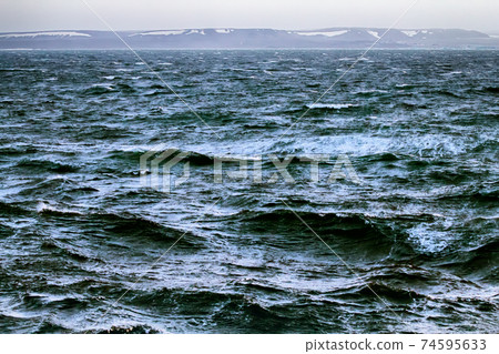 Kara sea (basin of Arctic ocean) in high Arctic 74595633