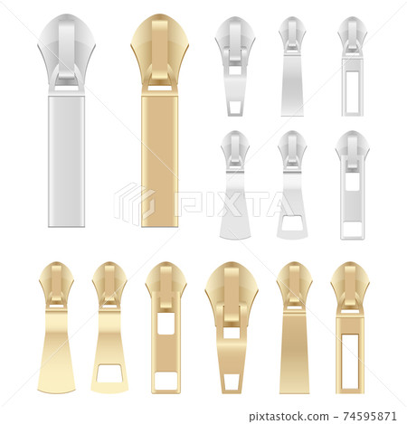 Zipper set vector design illustration isolated on white background Zipper set vector design illustration isolated on white background 74595871