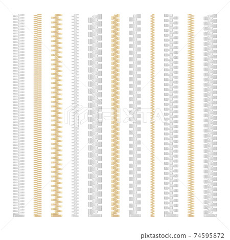 Zipper set vector design illustration isolated on white background 74595872