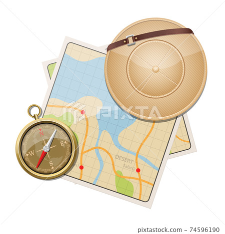 Africa safari map vector design illustration isolated on white background 74596190