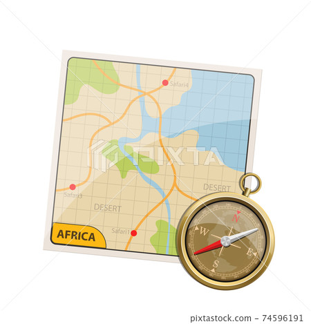 Africa safari map vector design illustration isolated on white background Africa safari map vector design illustration isolated on white background 74596191