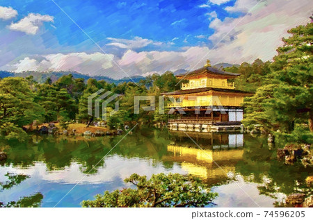 Scenery of Kinkakuji Temple in Kyoto Scenery of Kinkakuji Temple in Kyoto 74596205