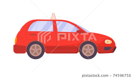 Driving school training car isolated on white Driving school training car isolated on white 74596758