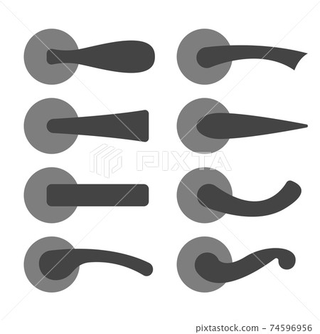 Door handles vector design illustration isolated on white background Door handles vector design illustration isolated on white background 74596956