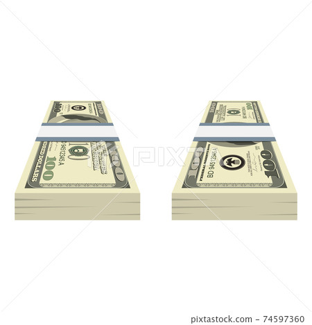 Pack of dollars money vector design illustration isolated on white background 74597360