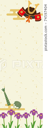 Tango no Sekku頭盔,Kusa Mochi和Iris日本紙架 Tango no Sekku頭盔,Kusa Mochi和Iris日本紙架 74597404