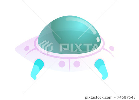 Futuristic unknown flying object isolated on white Futuristic unknown flying object isolated on white 74597545