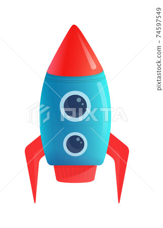 Vector spacecraft rocket isolated on white background Vector spacecraft rocket isolated on white background 74597549