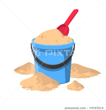 Bucket with sand vector design illustration isolated on white background 74597614