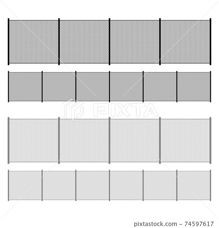 Wire mesh fence vector design illustration isolated on white background Wire mesh fence vector design illustration isolated on white background 74597617