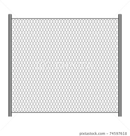 Wire mesh fence vector design illustration isolated on white background 74597618
