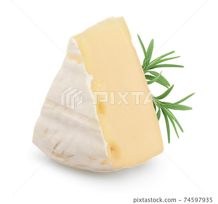 Camembert cheese isolated on white background with clipping path and full depth of field Camembert cheese isolated on white background with clipping path and full depth of field 74597935