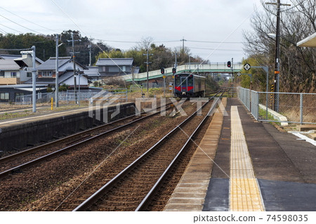 區域JR站_住宅和鐵路 74598035