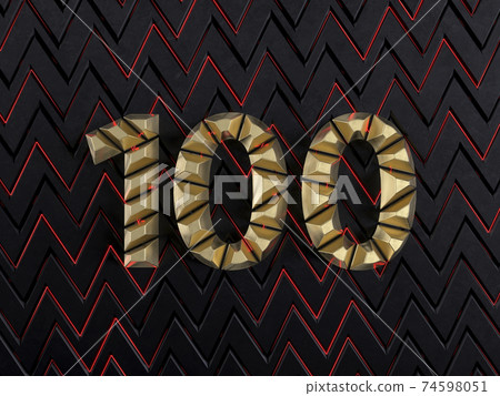 Number one hundred (number 100) gold bars Number one hundred (number 100) gold bars 74598051