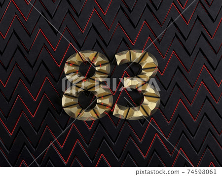 Number eighty-three (number 83) gold bars Number eighty-three (number 83) gold bars 74598061