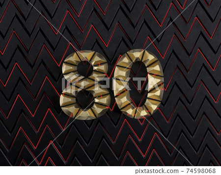 Number eighty (number 80) gold bars Number eighty (number 80) gold bars 74598068