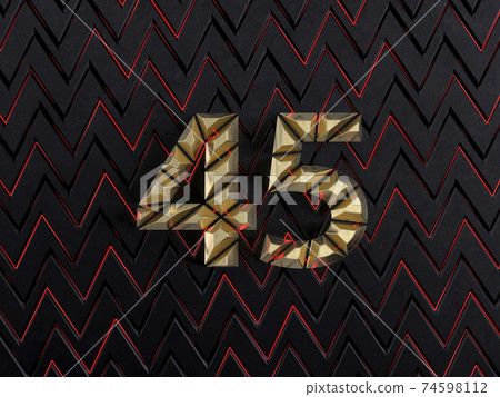 Number forty-five (number 45) gold bars Number forty-five (number 45) gold bars 74598112